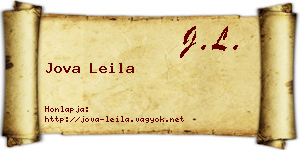 Jova Leila névjegykártya
